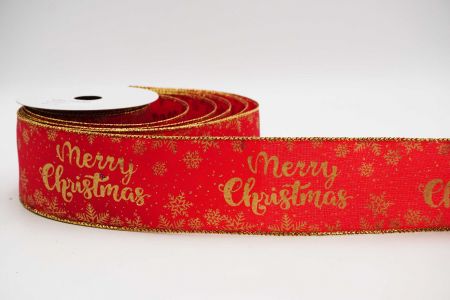 Merry Christmas Wired Ribbon_KF7327G-7_red